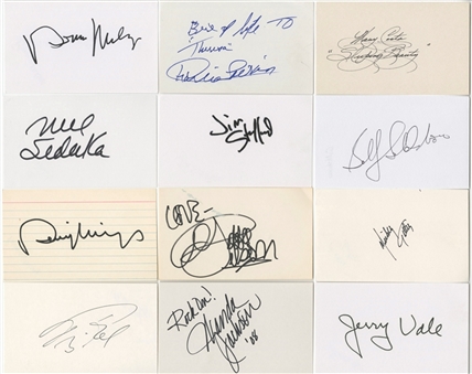 Lot of (78) Musical Legends Signed Photos and Cut Signatures Including Kenny Rogers and Fats Domino (PSA/DNA PreCert)